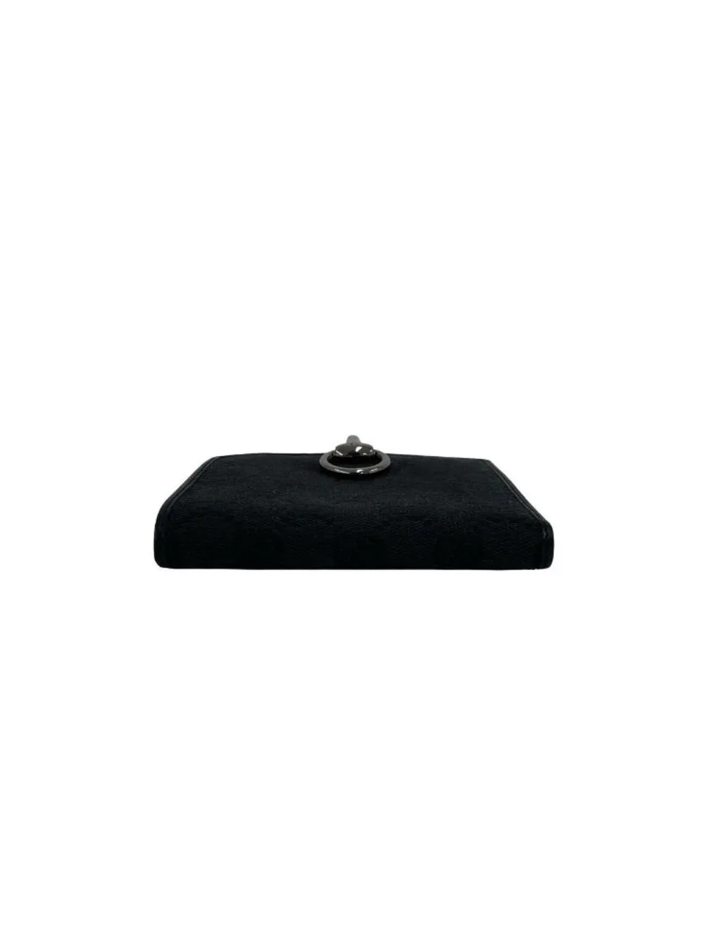 Gucci GG Pattern Logo Canvas Leather Bifold Wallet Card Case Coin Purse Black - Picture 6 of 10